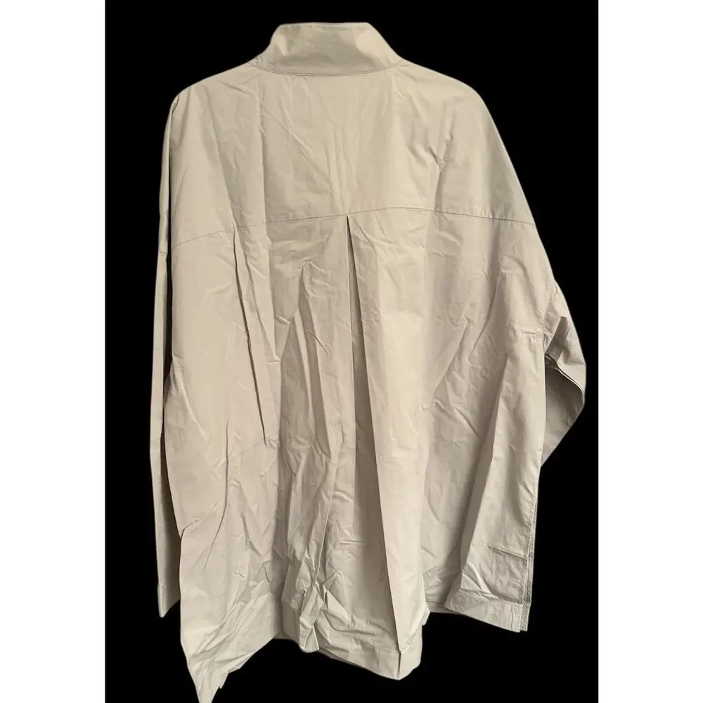 The Drop Women's Anabel Relaxed‎ Nylon Jacket Pullover Gray Size 2X Oversized